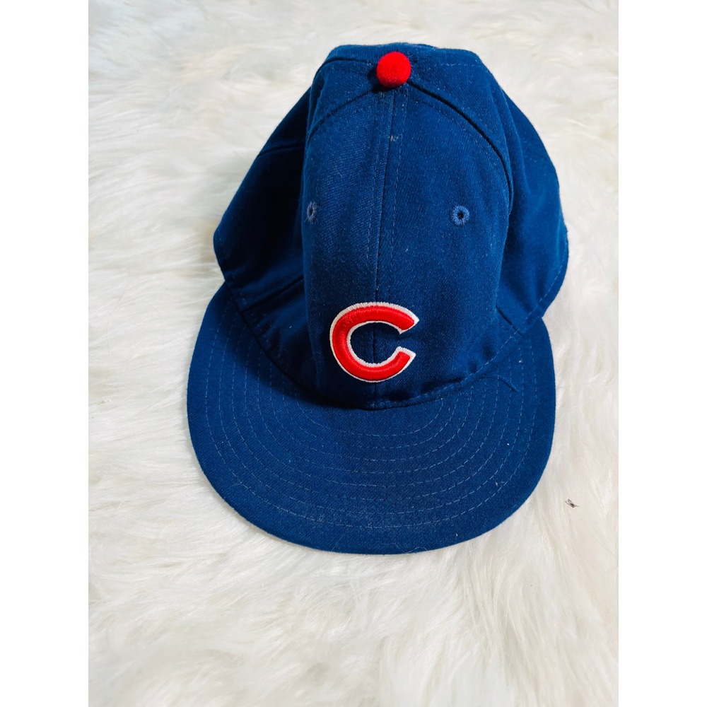 New Era Chicago‎ Cubs Hat Mens 7 3/8 Blue MLB Authentic 59FIFTY Fitted Cap